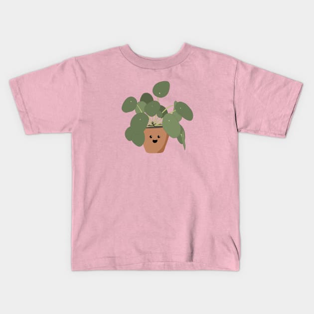 Cute Pilea plant Kids T-Shirt by TheNewMoon